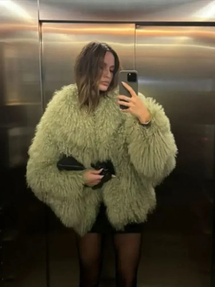 Capria - Fluffy Fur Coat